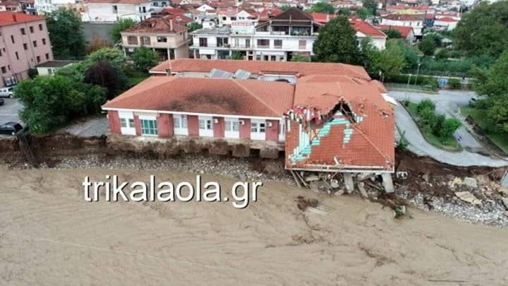 “Ιανός”: Εικόνες από drone μετά την καταστροφική πλημμύρα στο Μουζάκι Καρδίτσας