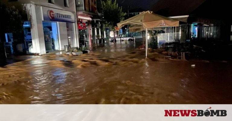 Κακοκαιρία: Νύχτα θρίλερ στην Καρδίτσα – Πλημμύρισε η πόλη