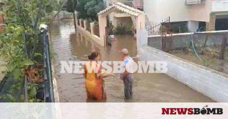 Κακοκαιρία Ιανός: Πλημμύρισαν σπίτια στα Λουτρά Ωραίας Ελένης στην Κορινθία
