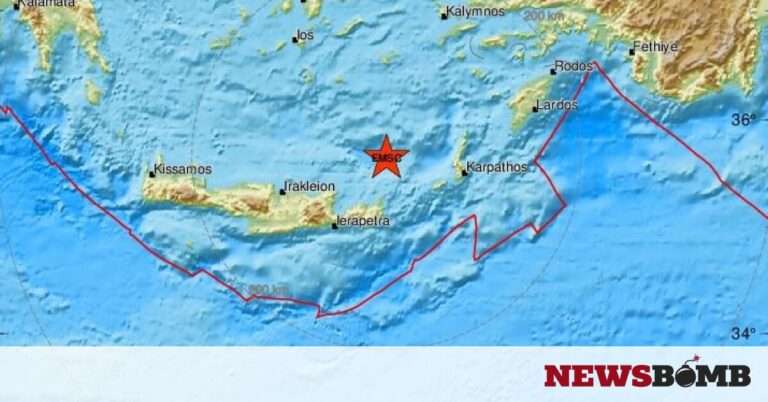 Σεισμός στην Κρήτη – Βόρεια της Σητείας το επίκεντρο (pics)