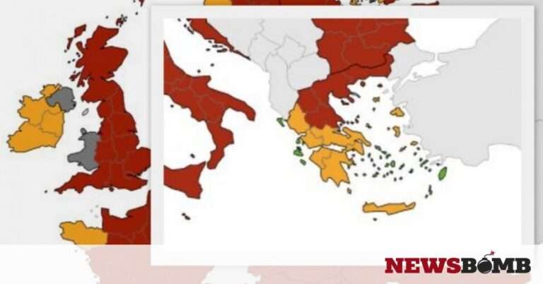 ECDC: Πορτοκαλί βάφτηκε ο χάρτης της Ελλάδας – Η κατάσταση σε όλη την Ευρώπη