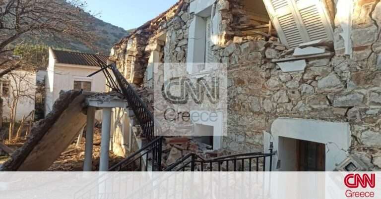 Το CNN Greece στην Ελασσόνα: Εικόνες καταστροφής στο Δαμάσι – 100 σπίτια κατέρρευσαν