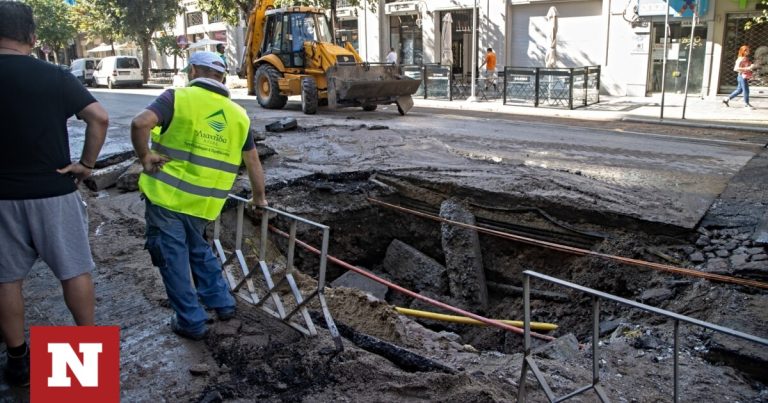 Θεσσαλονίκη: Χωρίς νερό θα μείνει μεγάλο τμήμα του κέντρου της πόλης μετά τη ζημιά σε αγωγό