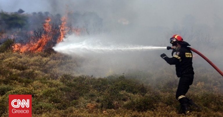 Μάχη με τις φλόγες για την κατάσβεση της φωτιάς στον Ασπρόπυργο