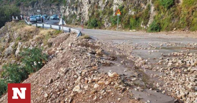 Κακοκαιρία Petar: Προβλήματα στο οδικό δίκτυο της Κεφαλονιάς από την κακοκαιρία