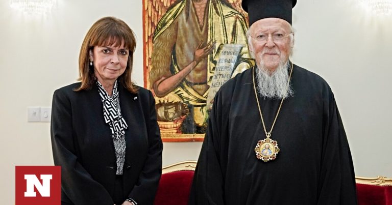 Επίσκεψη Κατερίνας Σακελλαροπούλου – Οικουμενικού Πατριάρχη Βαρθολομαίου στην Ηλεία